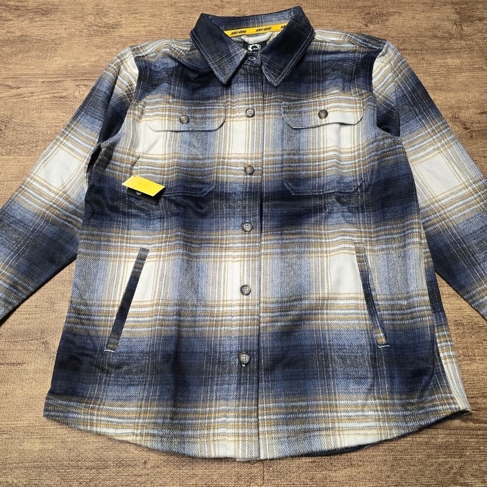 Ski-Doo Womens Overshirt Ladies XL Plaid Flannel New